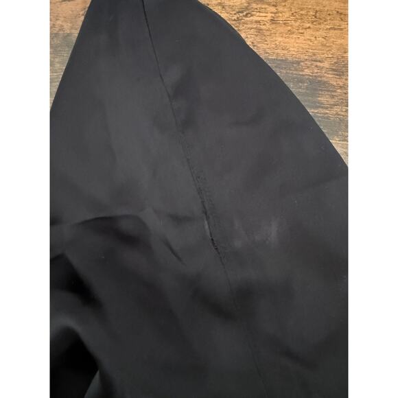 Vintage Giorgio Armani Silk Black Midi Skirt Side Slit XS Quiet Luxury Old Money - Picture 9 of 9